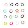 Picture of 8mm Dia., 1.2mm(17 gauge) Iron Based Alloy Open Jump Rings Findings For Jewelry Making Multicolor Round Painted