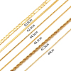 Imagen de Latón Collares Cadenas 18K Oro Real Chapado 1 Unidad