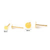 Picture of Brass Ear Post Stud Earrings 18K Real Gold Plated Round Glue On Post/ Wire Size: (21 gauge), 20 PCs