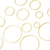 Picture of Brass Connectors Charms Pendants 18K Real Gold Plated Circle Ring