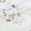 Image de Marqueur de Maille en Alliage de Zinc Hexagone Multicolore Abeille 34mm x 15mm, 1 Kit ( 6PCs/Kit)