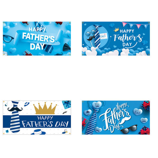 Picture of Happy Father's Day Background Cloth Banner Party Decorations