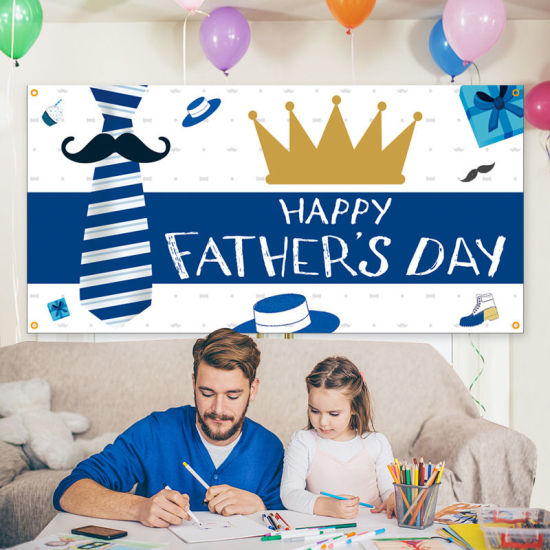 Picture of Happy Father's Day Background Cloth Banner Party Decorations