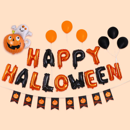 Picture of Aluminium Foil Halloween Balloon Decorations Party Props