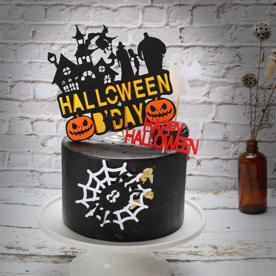 Image de Halloween Paper Cake Picks Décorations Accessoires de fête