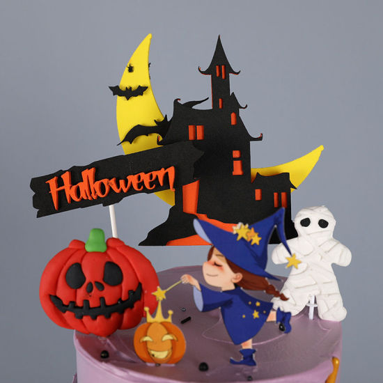 Изображение Halloween Polymer Clay Cake Picks Decorations Party Props