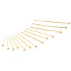 Picture of Brass Ball Head Pins 18K Real Gold Plated 50 PCs