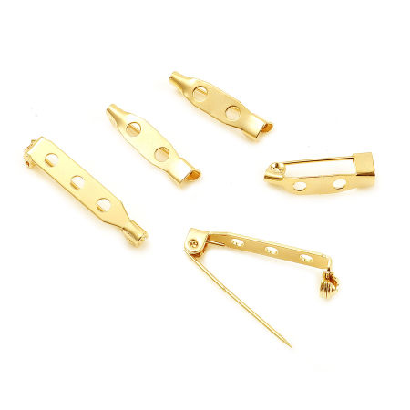Copper Pin Brooches 18K Real Gold Plated 10 PCs