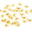 Image de Cache Nœud en Laiton Plaqué Or Véritable 18K Rond 20 Pcs