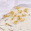 Picture of Brass Bead Tips (Knot Cover) 18K Real Gold Plated Round 20 PCs