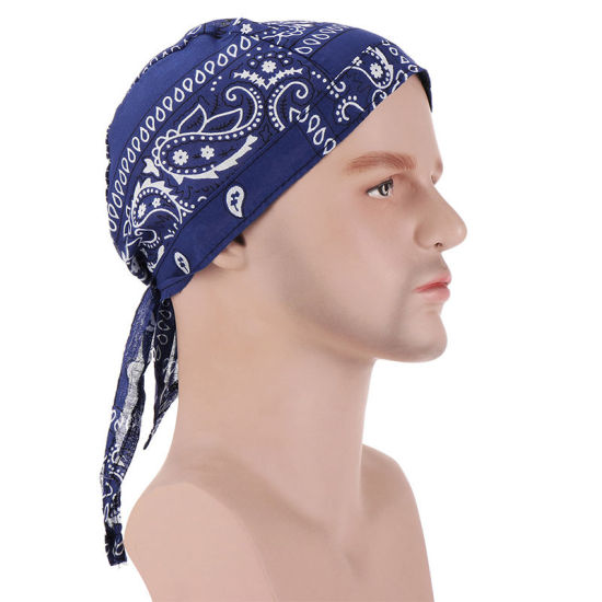 Picture of Unisex Paisley Printed Outdoor Cycling Hat Tie Back