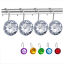 Immagine di Iron Based Alloy & Acrylic Rhinestone Curtain Hook Accessories For Bathroom Shower Rods Curtains