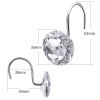 Изображение Iron Based Alloy & Acrylic Rhinestone Curtain Hook Accessories For Bathroom Shower Rods Curtains