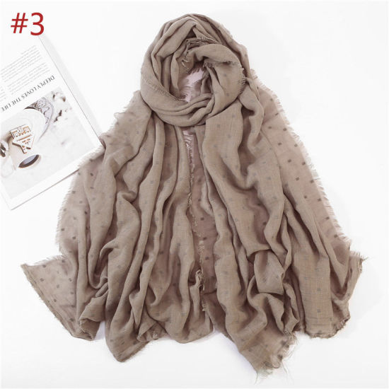 Picture of Dot Tassel Women's Hijab Scarf Wrap Solid Color