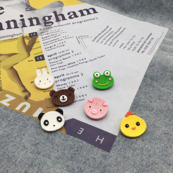 Immagine di Plastica Spilla Animale Multicolore 2.5cm, 1 Pz