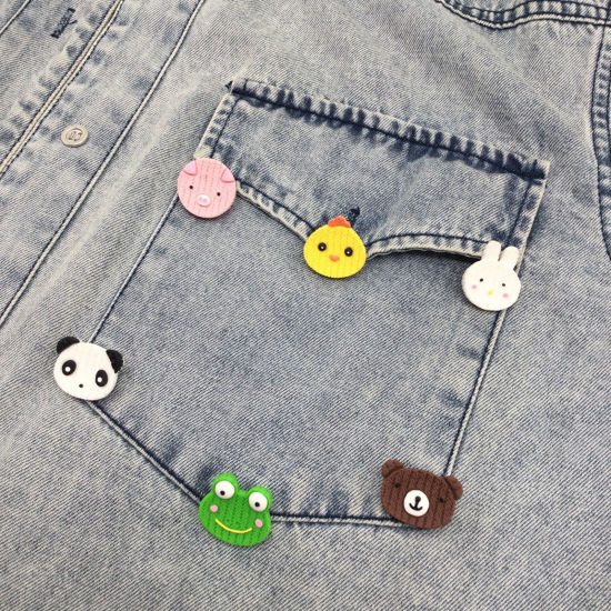 Immagine di Plastica Spilla Animale Multicolore 2.5cm, 1 Pz