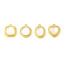 Imagen de Concha + Latón Colgantes Charms 18K Oro Real Chapado Blanco 1 Unidad