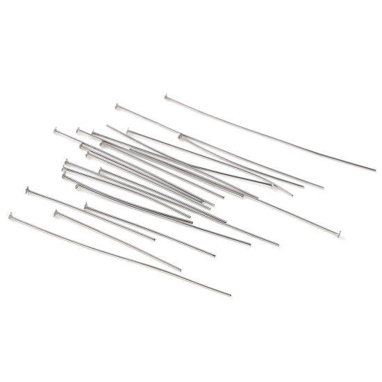 Picture of Stainless Steel Head Pins Silver Tone 500 PCs