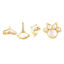 Imagen de Concha + Latón Colgantes Charms 18K Oro Real Chapado Blanco 1 Unidad