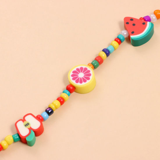 Picture of Plastic Cute Beaded Necklace Multicolor Fruit At Random 1 Piece