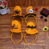 Imagen de Plástico + Terciopelo Halloween Cinta de pelo Naranja 23cm x 11.5cm, 1 Unidad
