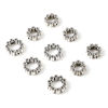 Imagen de Zamak Cuentas Flor Plata Antigua 50 Unidades