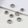 Imagen de Zamak Cuentas Flor Plata Antigua 50 Unidades