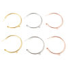 Picture of Zinc Based Alloy Hoop Earrings Findings Multicolor C Shape W/ Loop 48mm x 45mm, Post/ Wire Size: (21 gauge), 10 PCs