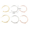Picture of Zinc Based Alloy Hoop Earrings Findings Multicolor C Shape W/ Loop 48mm x 45mm, Post/ Wire Size: (21 gauge), 10 PCs
