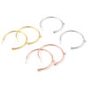 Picture of Zinc Based Alloy Hoop Earrings Findings Multicolor C Shape W/ Loop 48mm x 45mm, Post/ Wire Size: (21 gauge), 10 PCs