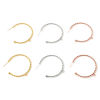 Imagen de Zamak Pendientes Círculos Multicolor Forma de C W/ Lazo 48mm x 45mm, Post/ Wire: (21 gauge), 10 Unidades
