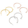 Imagen de Zamak Pendientes Círculos Multicolor Forma de C W/ Lazo 48mm x 45mm, Post/ Wire: (21 gauge), 10 Unidades
