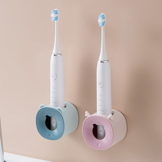 Изображение Plastic Wall-Mounted Electric Toothbrush Holder Bathroom Storage Rack