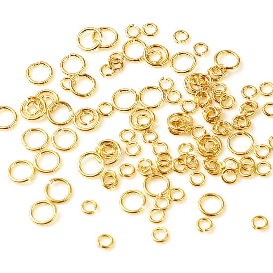 Picture of Copper Open Jump Rings Findings Gold Filled Circle Ring 10 PCs