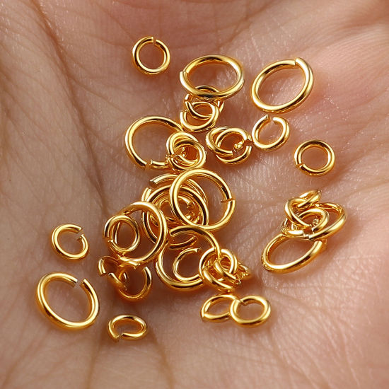 Picture of Copper Open Jump Rings Findings Gold Filled Circle Ring 10 PCs