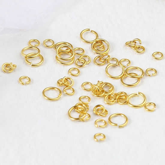 Picture of Copper Open Jump Rings Findings Gold Filled Circle Ring 10 PCs