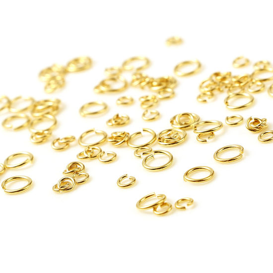 Picture of Copper Open Jump Rings Findings Gold Filled Circle Ring 10 PCs