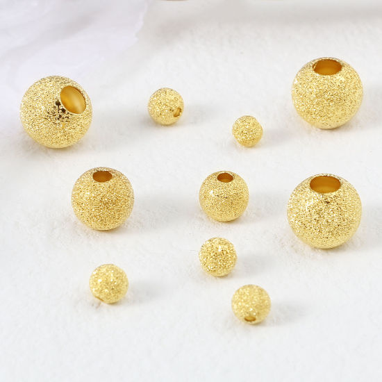 Picture of Copper Beads Gold Filled Round Sparkledust 10 PCs