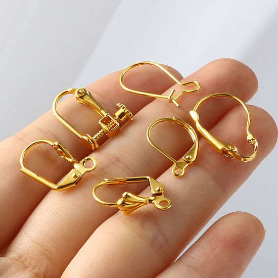 Picture of Copper Hoop Earrings Gold Filled W/ Loop 2 PCs