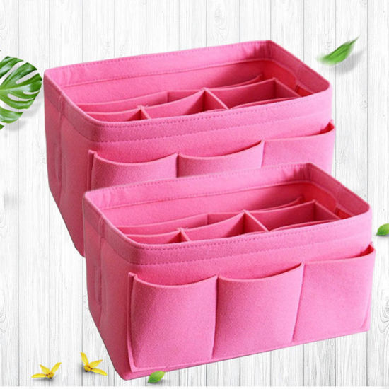 Picture of Felt Multiple Grids Storage Bag For Cosmetic Sundries