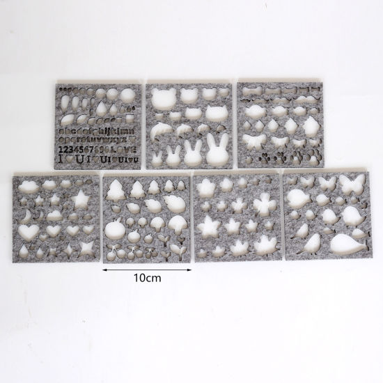 Picture of Chemical Fiber Neddle Felting Wool Felt Tools Craft Accessories Square At Random Color 10cm x 10cm, 1 Piece