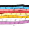 Picture of (Grade B) Hematite ( Natural ) Beads Two Holes Rectangle Multicolor About 8mm x 4mm, Hole: Approx 1mm, 40.5cm(16") - 39.5cm(15 4/8") long, 1 Strand (Approx 95 PCs/Strand)
