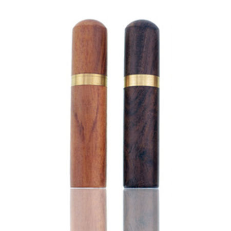 Boîte de Stockage Aiguille en Bois Naturel Colonne Multicolore 8.5cm x 1.8cm, 1 Pièce