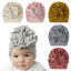Изображение Big Flower Cotton Turban Hat Beanie Bonnet For Baby Girls Newborn Infant