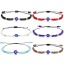 Bild von Edelstahl & Glas Geflochtene Armbänder Zubehör Religiös Bunt Böser Blick Verstellbar 18cm lang, 1 Strang