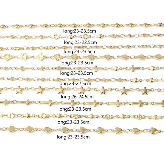 Picture of 1 Piece Vacuum Plating Stainless Steel Anklet Gold Plated