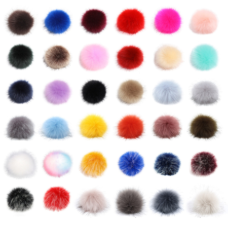 Plush Pom Pom Balls Multicolor Round 15cm Dia., 1 Piece