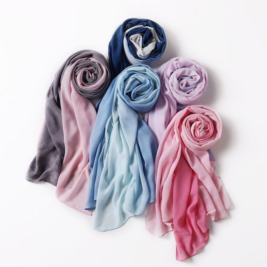 Picture of Chiffon Women's Hijab Scarf Wrap Gradient Color