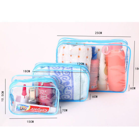 Picture of Outdoor Travel Portable PVC Thickened Transparent Waterproof Toiletry Bag Cosmetic Storage Bag