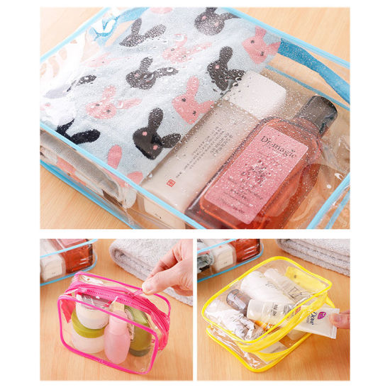 Picture of Outdoor Travel Portable PVC Thickened Transparent Waterproof Toiletry Bag Cosmetic Storage Bag